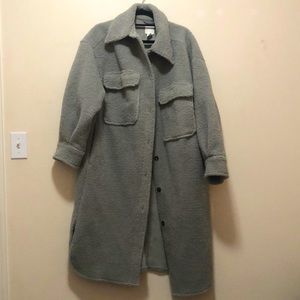 XL grey H&M sheepy coat